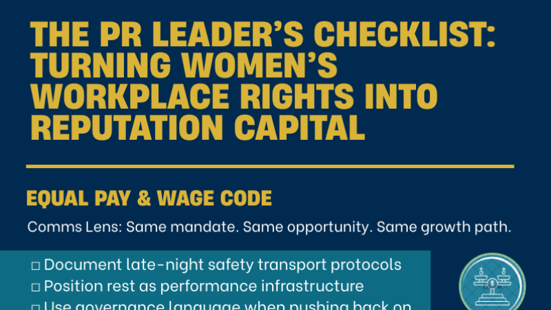 PR founders who want to scale must fix women's workplace rights first