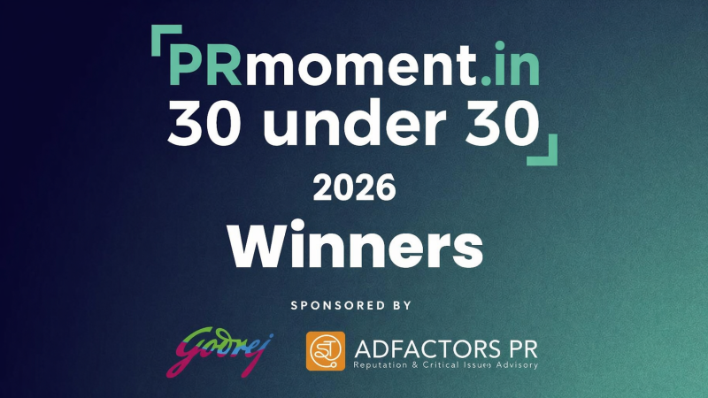 PRmoment India 3030 winners for 2026 announced!