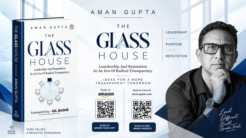 SPAG FINN Partners' Aman Gupta pens first book 'The Glass House' on leadership